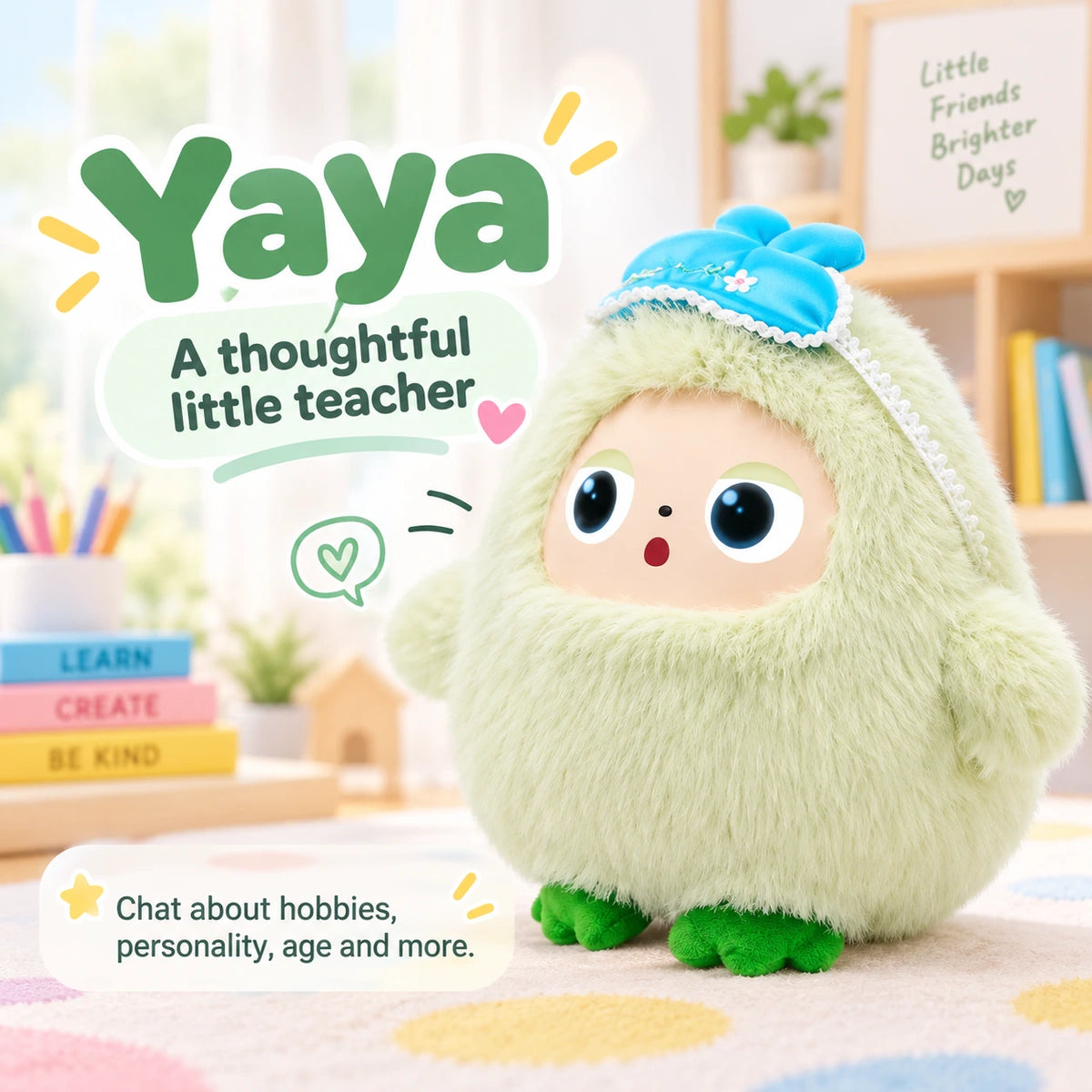 Ledodo Yoyo AI Talking Plush Companion with LED Eyes