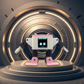 AI OTTO L2SA Smart Desktop Robot – Pink