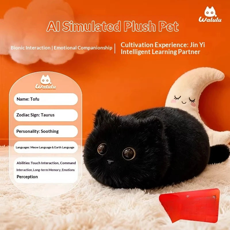 Walulu WLC 1 Tofu Black AI Plush Companion Robot