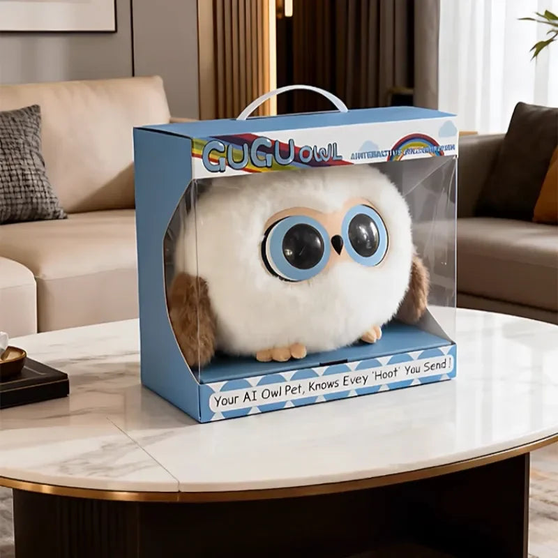 GUGU OWL AI Smart Plush Companion with Expressive Eyes & Voice Interaction