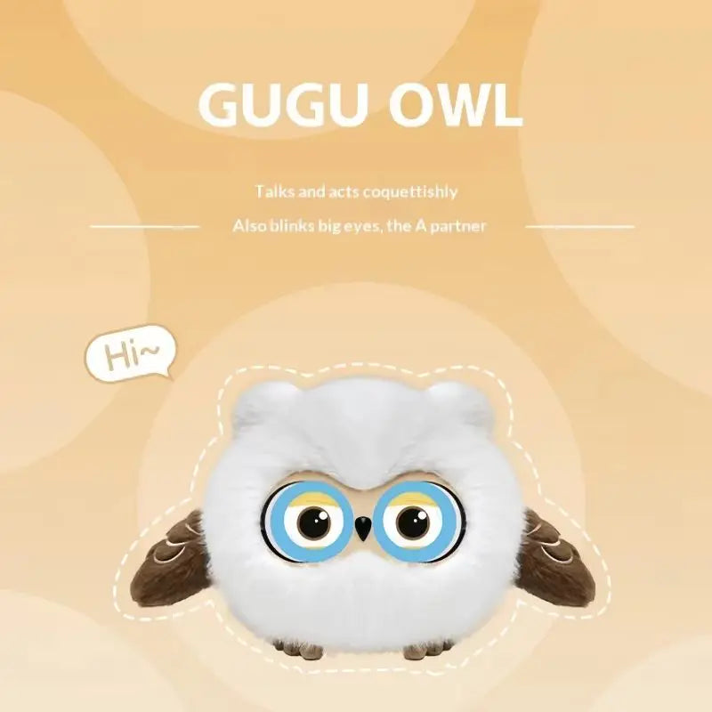 GUGU OWL AI Smart Plush Companion with Expressive Eyes & Voice Interaction
