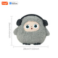 NUNU AI Bobo Plush Companion – Gray Smart Interactive Toy with LED Eyes & Voice Control