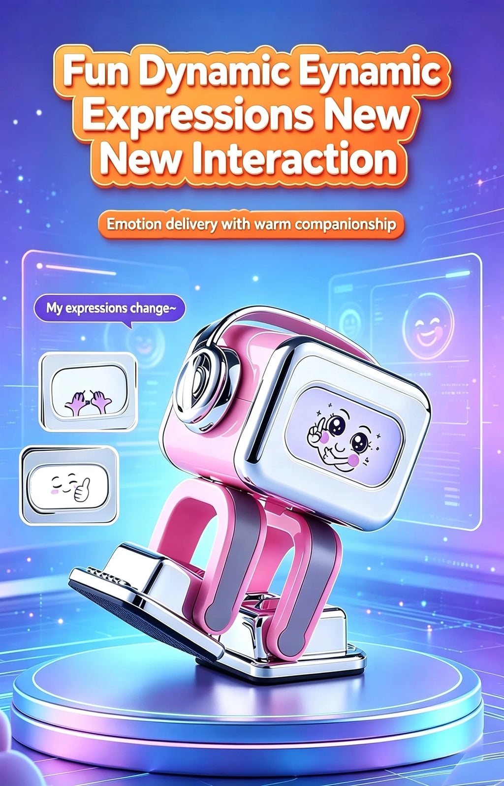 AI Xiaoqian Smart Companion Robot – Yellow
