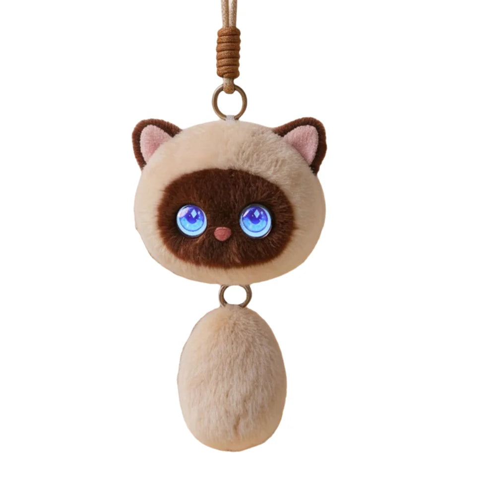 AI Meow Spirit Siamese Cat Smart Plush Companion Keychain