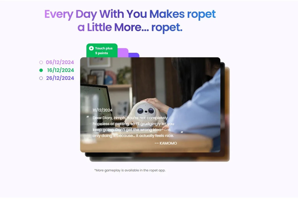 Ropet KAMOMO Gray AI Pet Companion Robot