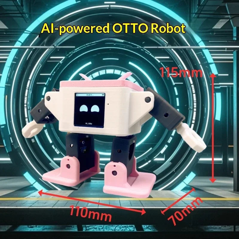 AI OTTO L2SA Smart Desktop Robot – Pink