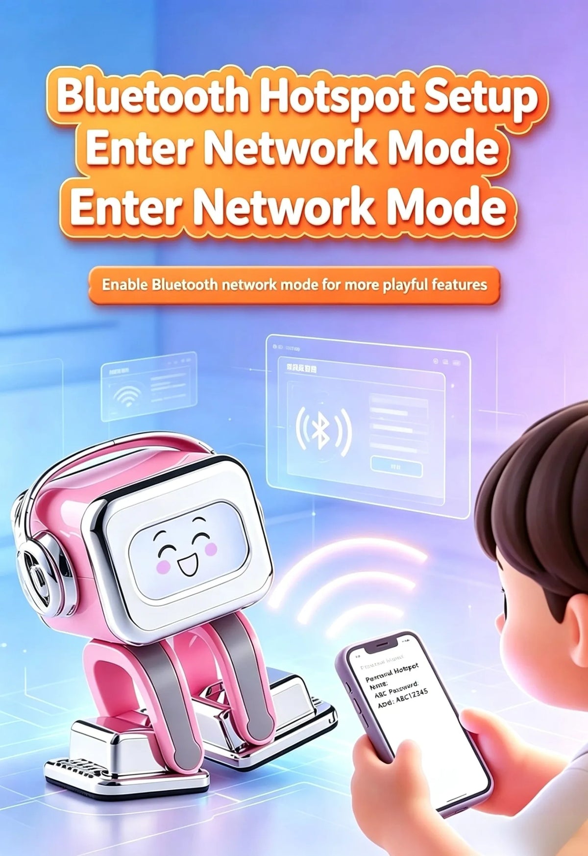 AI Xiaoqian Smart Companion Robot – Pink