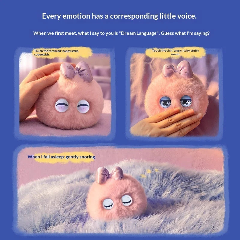 MOYOYO Purple AI Plush Companion with LED Eyes