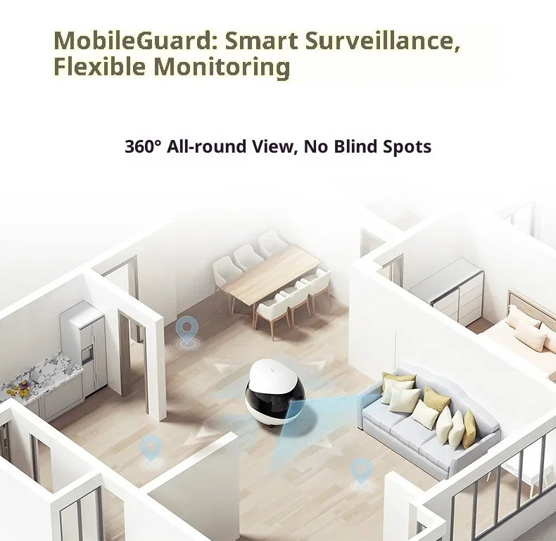Enabot EBO Air 2 Pink Smart Companion Robot – 2K Pet Camera & Home Monitor