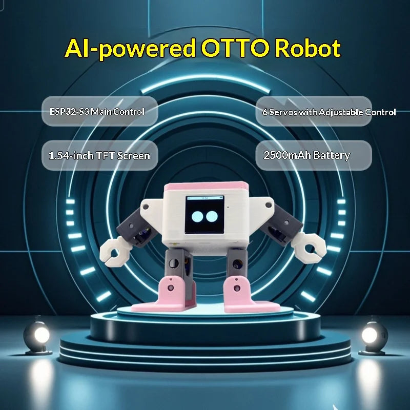 AI OTTO L2SA Smart Desktop Robot – Pink