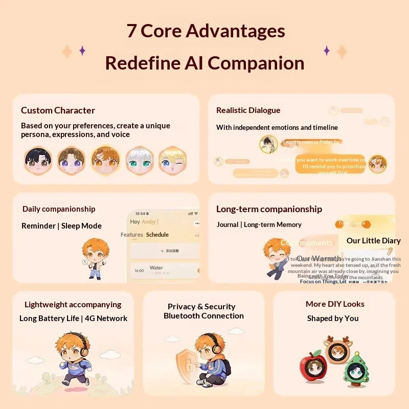 AmbyUni DIY Fun Matching AI Companion Pendant