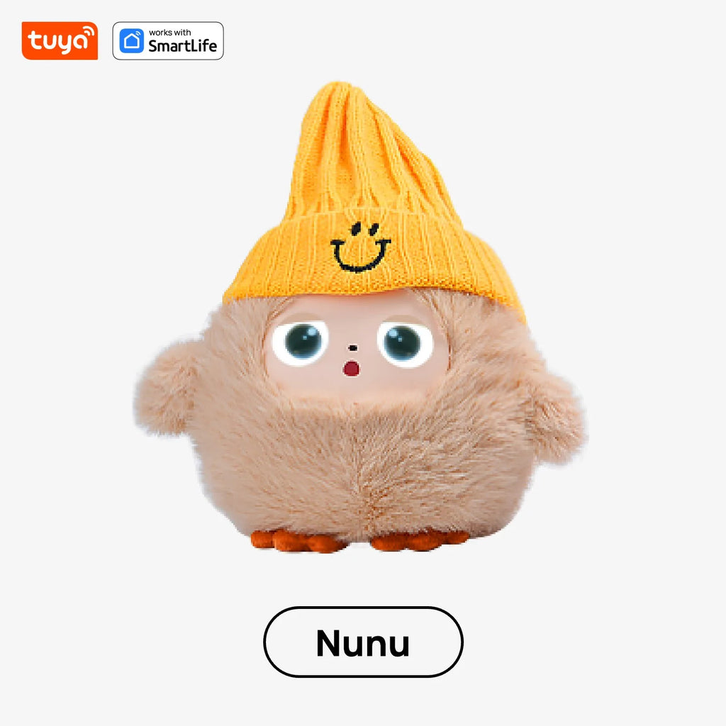 NUNU AI Nunu Plush Companion – Khaki Smart Interactive Toy with LED Eyes & Voice Control