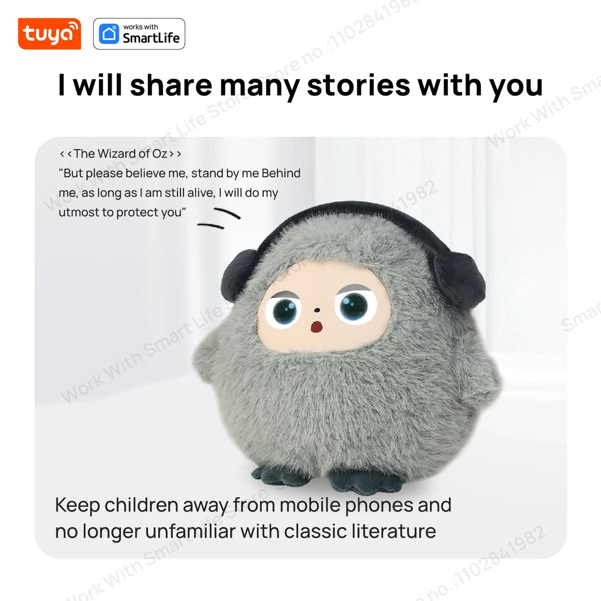 Ledodo Kiki AI Talking Plush Companion with LED Eyes