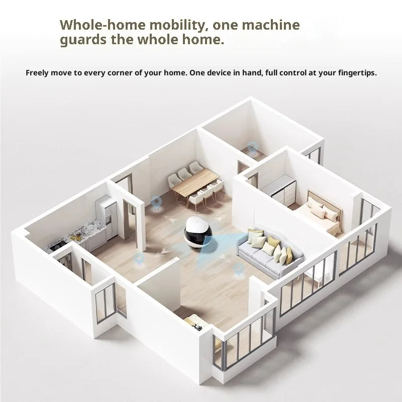 Enabot EBO Air 2 Blue Smart Companion Robot – 2K Pet Camera & Home Monitor