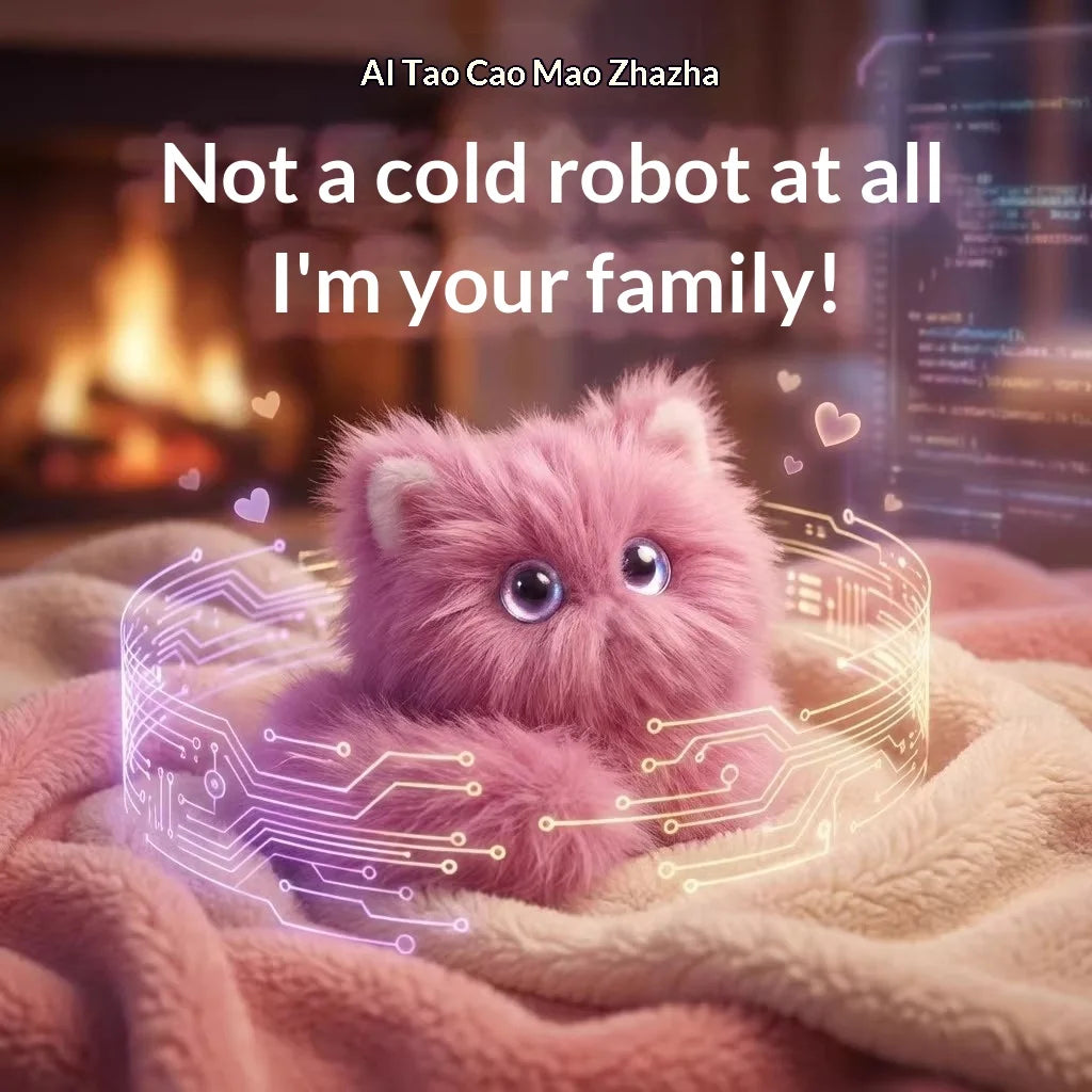 CHAOWAN CAT Scruffy Cat Smart Robot Companion – Yellow