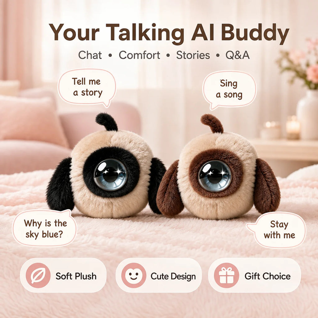 Movava Brown AI Plush Companion with Role Memory & Smart Voice Chat