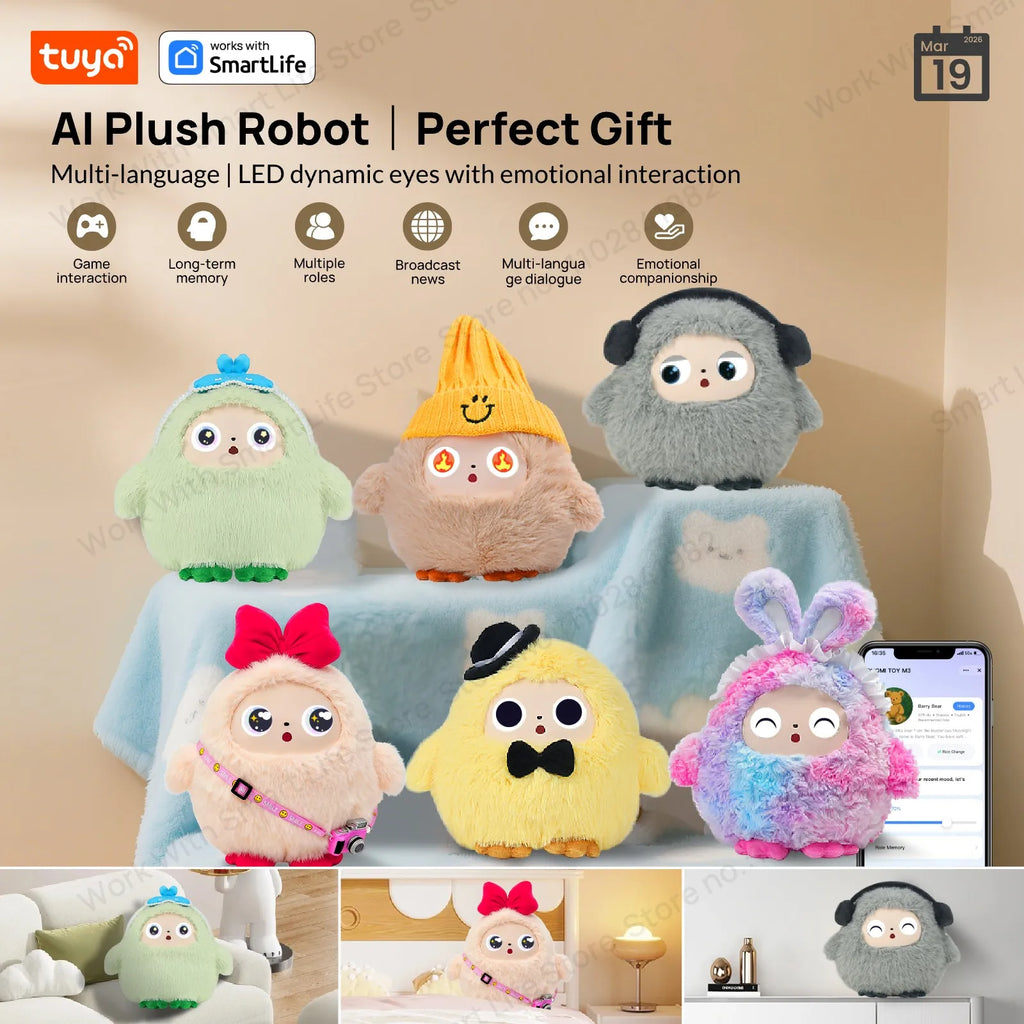 Ledodo Yaya AI Talking Plush Companion with LED Eyes