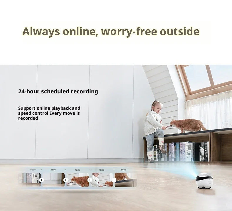 Enabot EBO Air 2 Blue Smart Companion Robot – 2K Pet Camera & Home Monitor