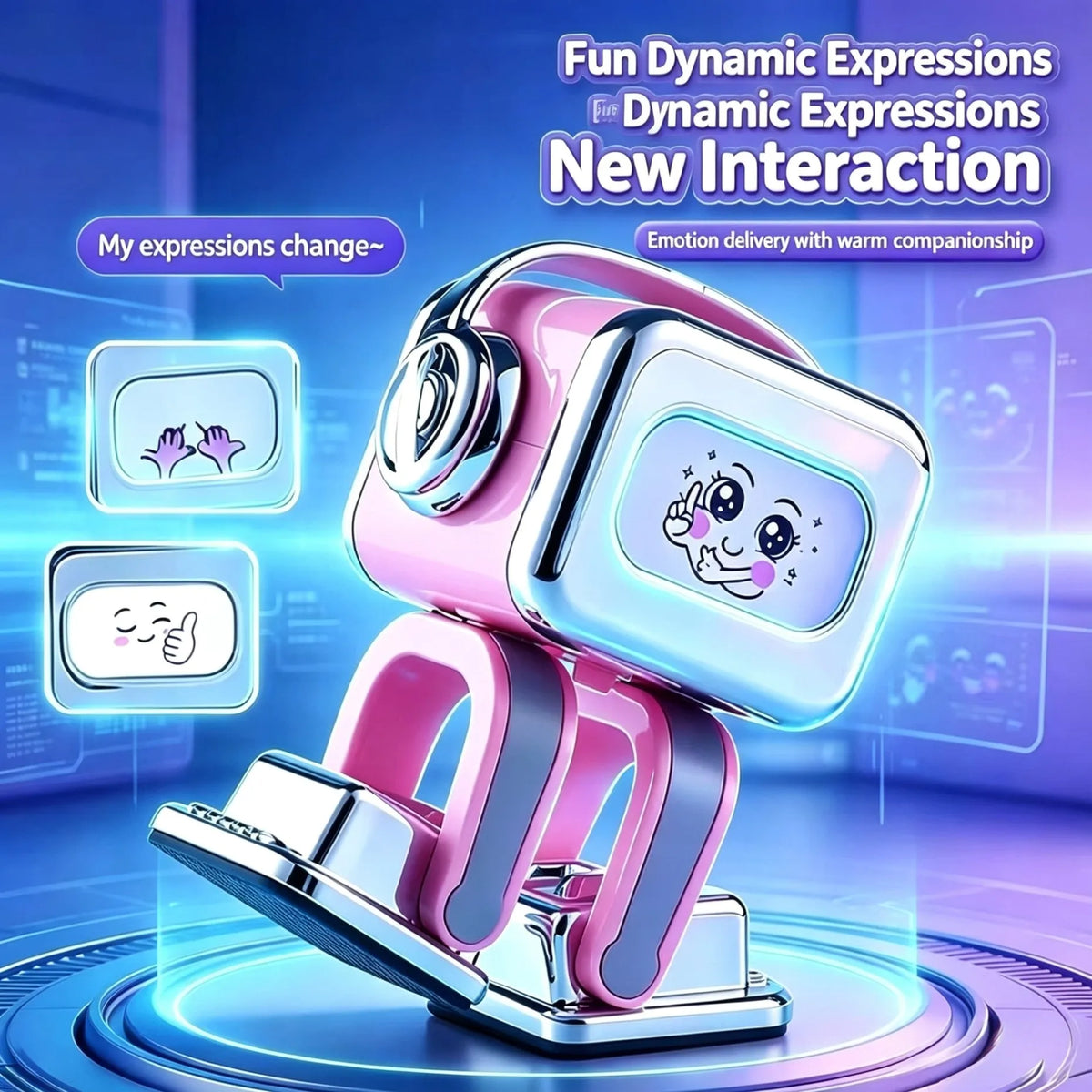 AI Xiaoqian Smart Companion Robot – Yellow