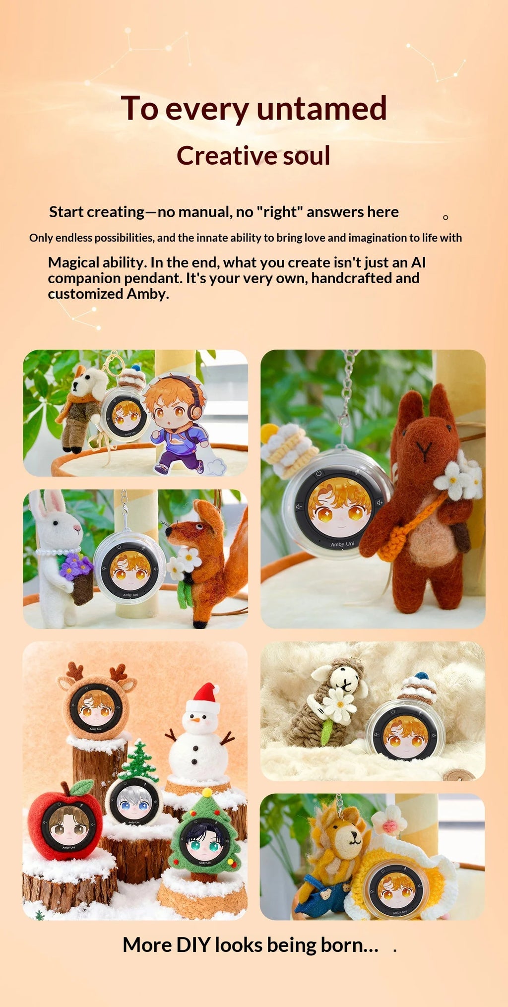 AmbyUni DIY Fun Matching AI Companion Pendant
