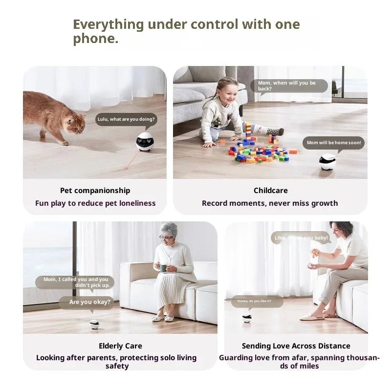 Enabot EBO Air 2 Pink Smart Companion Robot – 2K Pet Camera & Home Monitor