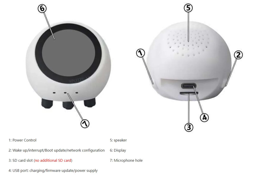 ESP32-S3 AI Companion Robot with 1.28-Inch Smart Display – Standard