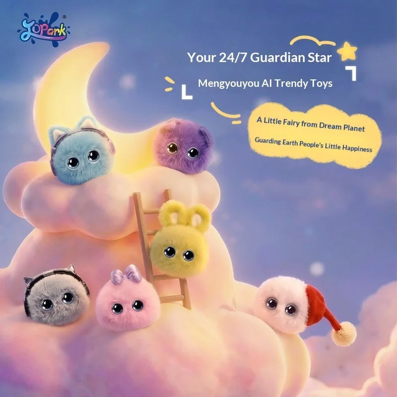 MOYOYO Pink Bow AI Plush Companion with LED Eyes