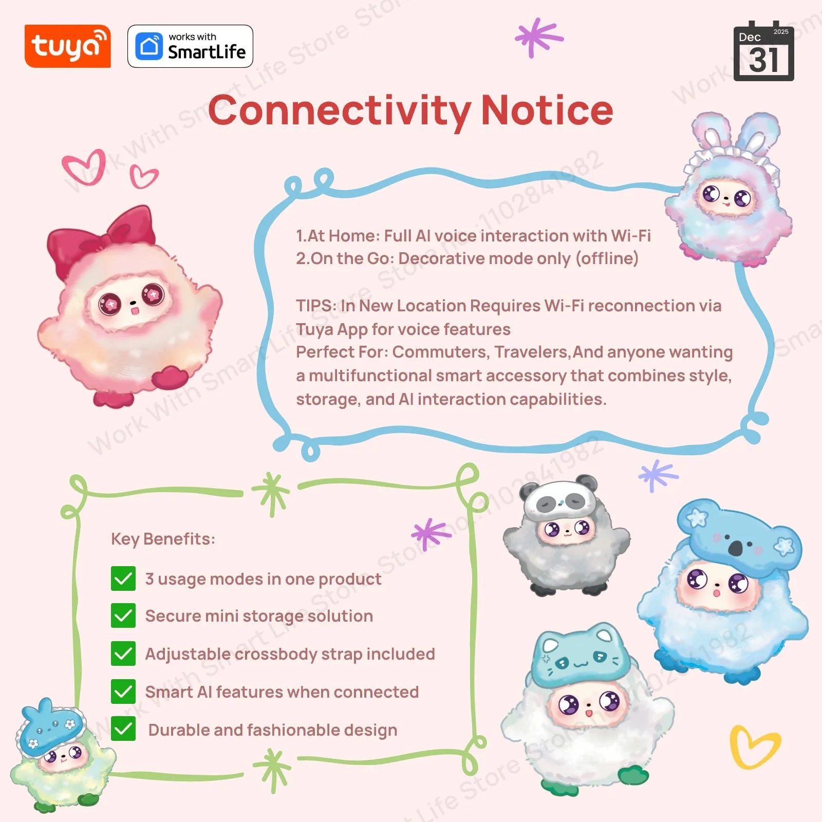 MuMu! Tuya KiKi AI Plush Companion Robot