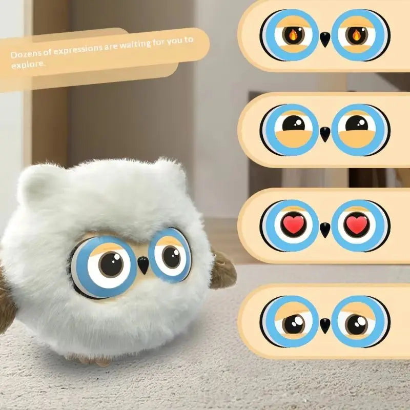 GUGU OWL AI Smart Plush Companion with Expressive Eyes & Voice Interaction