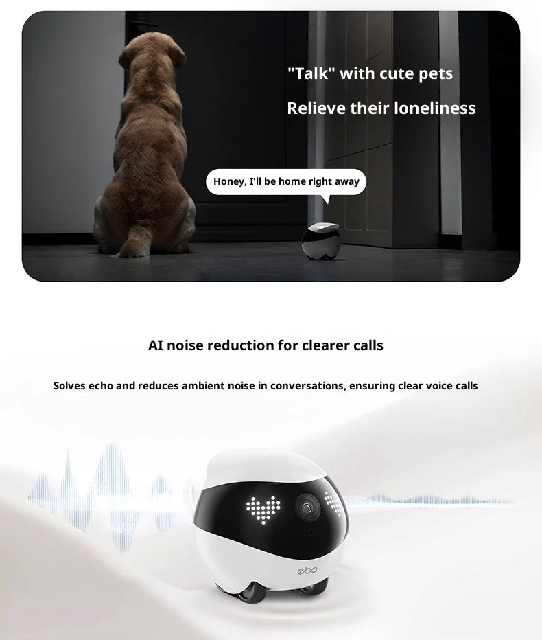 Enabot EBO Air 2 Pink Smart Companion Robot – 2K Pet Camera & Home Monitor
