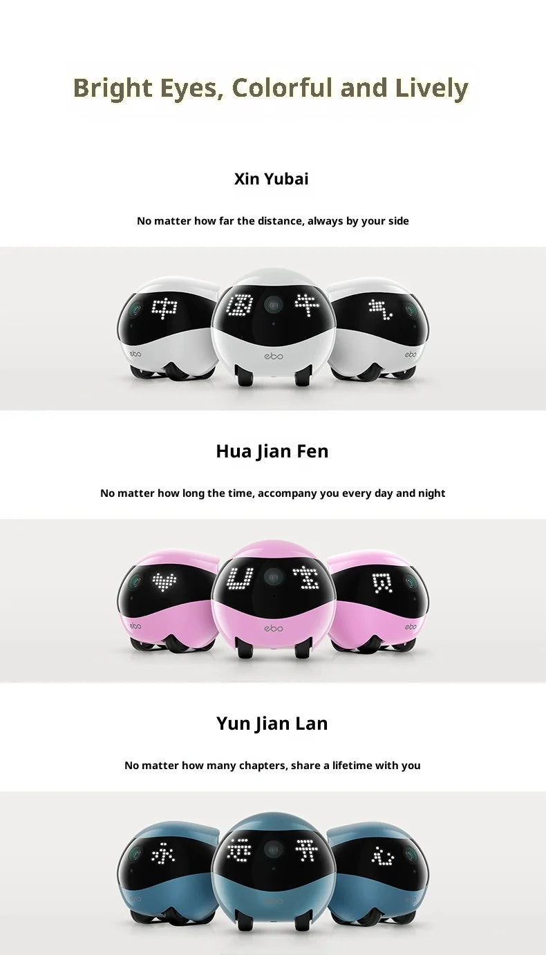 Enabot EBO Air 2 Pink Smart Companion Robot – 2K Pet Camera & Home Monitor