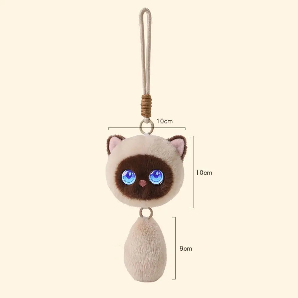 AI Meow Spirit Siamese Cat Smart Plush Companion Keychain