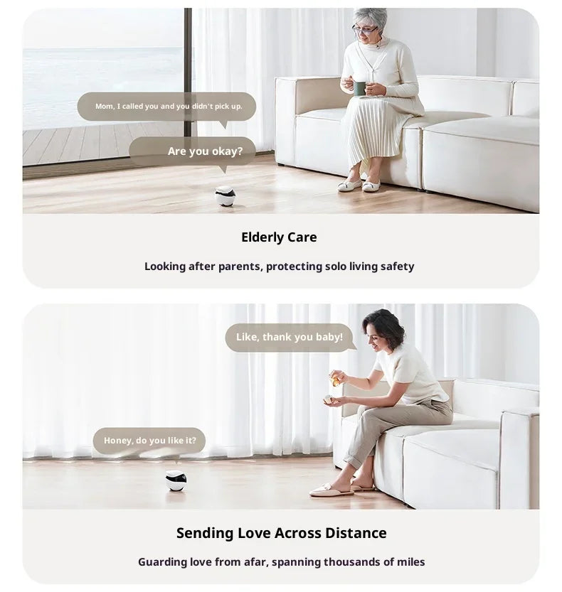 Enabot EBO Air 2 Blue Smart Companion Robot – 2K Pet Camera & Home Monitor