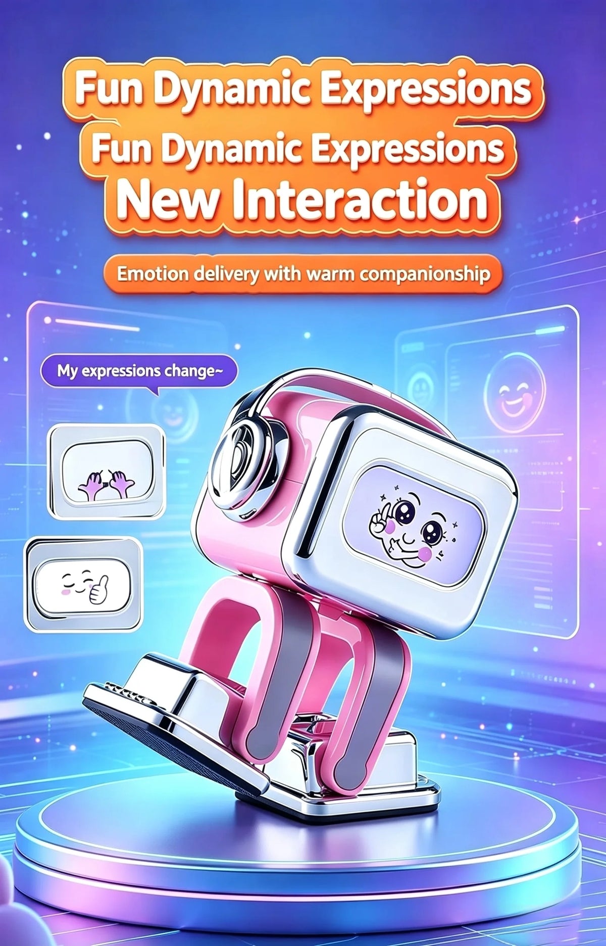 AI Xiaoqian Smart Companion Robot – Yellow