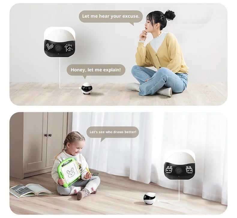 Enabot EBO Air 2 White Smart Companion Robot – 2K Pet Camera & Home Monitor