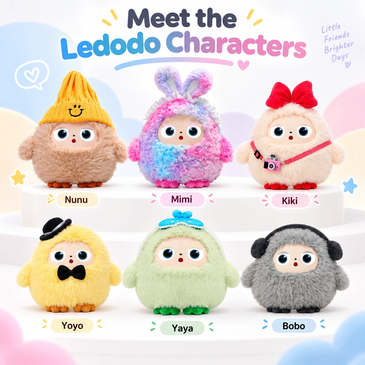 Ledodo Yoyo AI Talking Plush Companion with LED Eyes